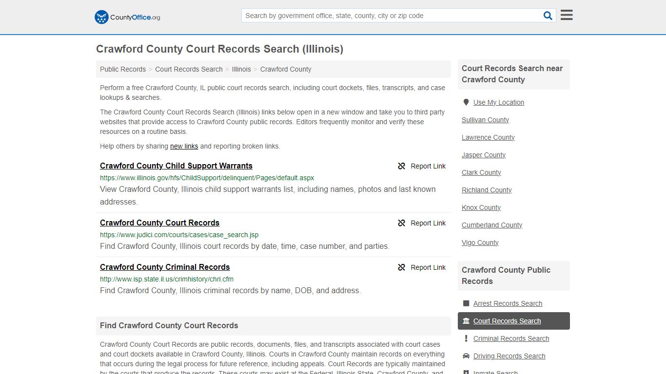 Crawford County Court Records Search (Illinois) - County Office